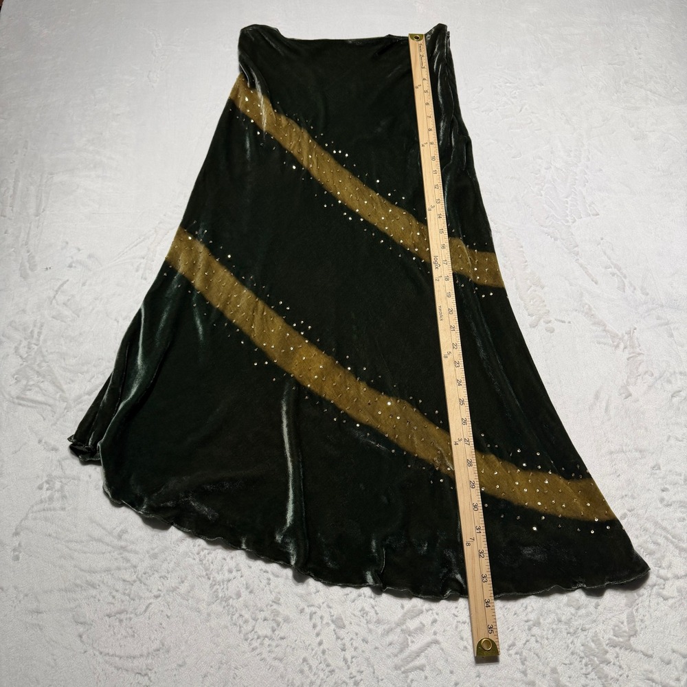 Vintage Nougat London Silk Blend Velvet Bias Skirt Y2K Whimsigoth Fairy Grunge - Picture 8 of 8